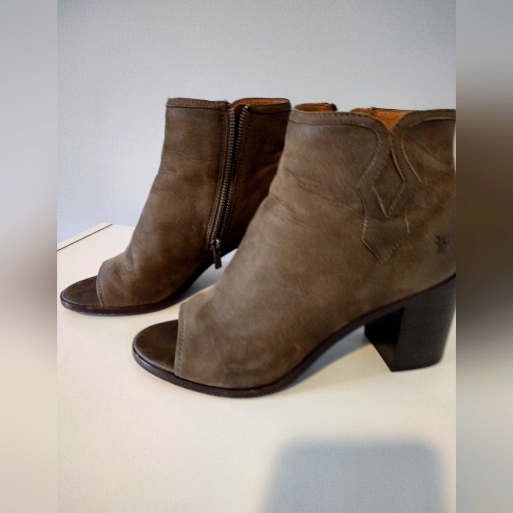 Frye peep toe booties. Style name Danica